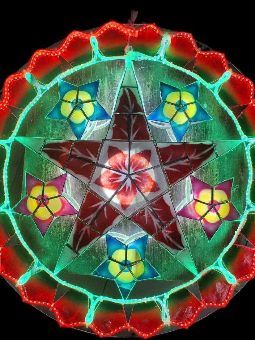 Misenka Yule Capiz na Parol, Christmas Lantern LED 24 inches
